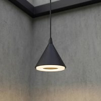 Lindby Soran LED outdoor hanging light, Ø 15 cm, black, IP44