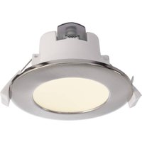LED-Deckeneinbauleuchte Acrux, Ø 10 cm, silber matt, CCT