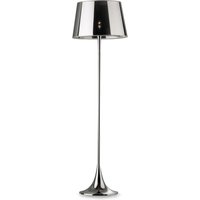 Ideallux London Cromo floor lamp height 174cm, chrome/clear