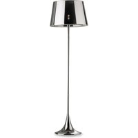Ideallux Golvlampa London Cromo höjd 174 cm, krom/klar