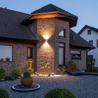 SLV Rusty LED outdoor wall light up/down cylinder