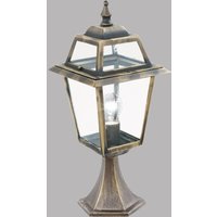 Lampa cokołowa New Orleans, czarno-złota