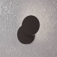 EGLO LED-utomhusvägglampa Pedersano, svart, Ø 14 cm, metall