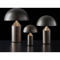 Oluce Atollo table lamp, aluminium, Ø 25 cm, bronze