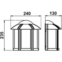 Albert Leuchten Applique d'extérieur Affra style rustique noir
