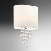 Searchlight Nina wall light with a fabric lampshade