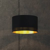 EGLO Esteperra pendant light, black/gold, Ø 38 cm