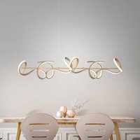 JUST LIGHT. GmbH LED pendant light Curls, brass, metal, 99 cm long, dimmable