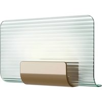 kdln LED-vägglampa Nami, mässingsfärgad, bredd 30 cm, glas