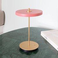 UMAGE Asteria Move, lampe à poser LED rechargeable, rosé/laiton, 31 cm