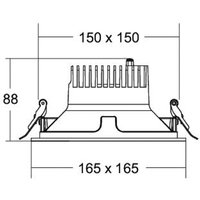BRUMBERG Apollo Midi, lisse, angulaire, DALI, 3.000 K, blanc