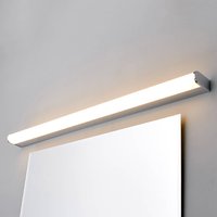 Lindby LED wall lamp Philippa, rounded, 88cm, chrome, IP44