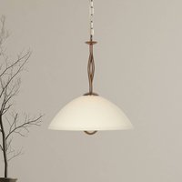 Steinhauer Suspension Anthea, à 1 lampe, bronze, métal, verre, E27