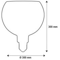 Segula LED Floating Bamboo Natural G300 E27 dimmable 5W 2,200 K