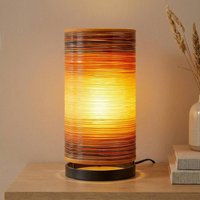 Woru Julie table lamp wrapped in threads, orange