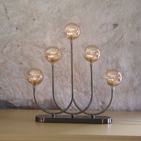 Markslöjd Ljusstake Enys, antik mässing, järn/glas, 5 lampor, LED