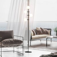 Mantra Iluminación Lampe sur pied Cellar, fer, noir, verre, blanc, à 4 lampes