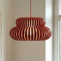 Lucande hänglampa Slice, röd, metall, Ø 48 cm