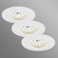 Briloner LED-inbyggnadslampa Attach Dim, IP44, set om 3, vit