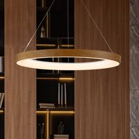 Mantra Iluminación Hänglampa Niseko II, fjärrkontroll, Ø 65cm träfärgad