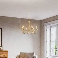 Lamkur Lustre Ayleen à 6 lampes, 1 niveau, blanc