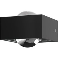 Top Light LED-vägglampa Focus 100 linser klar, svart/krom