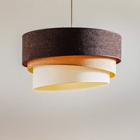 Duolla Suspension Devon, marron/beige/écru/doré Ø45cm