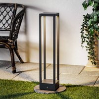 Lucande Carlota LED-väglampa, antracit, 65 cm, metall