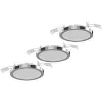 Lightme Aqua Pur recessed light ร11cm chrome 3-set