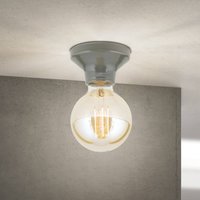 ORION Taklampa Frost, grå, keramik, E27