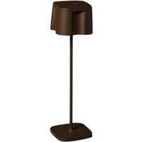 LED-Dekoleuchte Nice, USB-Ladeanschluss, rost