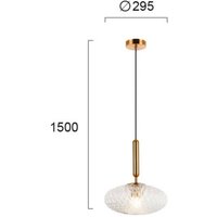 Viokef Ester hanging light made of glass, transparent