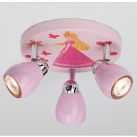 Brilliant Rosafärgad LED-taklampa Princess, 3 ljuskällor