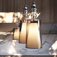 Karman hänglampa Alibaglass Medium, bronsfärgad, Ø 18 cm