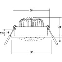 BRUMBERG Spot encastré LED BB33 RC boîte de raccordement noir structuré