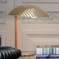 GUBI 5321 table lamp with rattan rod, brass
