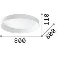 Ideallux Ideal Lux taklampa Ziggy, svart, Ø 80 cm, metall