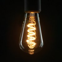 SEGULA LED rustic bulb curved E27 6W 1,900K