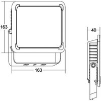 BRUMBERG Neo Midi Projecteur à LED, largeur 23,3 cm 3000K
