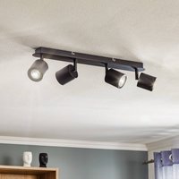 Luminex Modo downlight in metal, black, 4-bulb