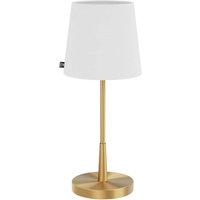 By Rydens Tischlampe Lumi, 49 cm, gold/weiß, Textil
