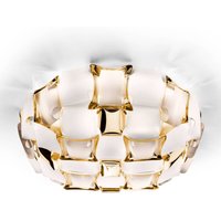 Slamp Mida plafonnier, Ø 67 cm, doré/blanc