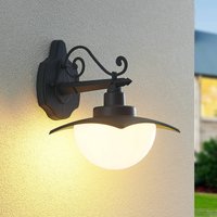 Lindby outdoor wall light Elinda, height 29 cm, anthracite, glass