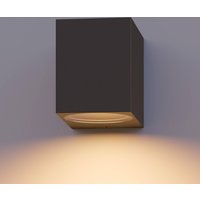 Calex utomhusvägglampa GU10, downlight, höjd 8 cm, antracit