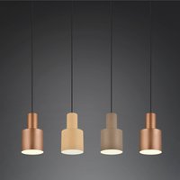 Trio Lighting Hänglampa Agudo, flerfärgat, 4 lampor, linjär