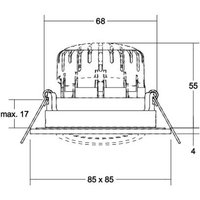 BRUMBERG BB25 Spot LED IP65 on/off Boîtier de raccordement nickel mat