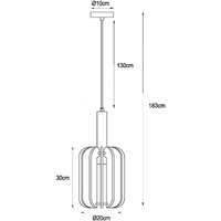 Lucide Suspension Rafal, Ø 20 cm, feutre, gris, 1 lampe