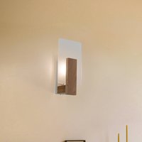 Envostar Peach Puff wall light with glass, wood