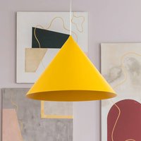 TK Lighting Cono pendant light, 1-bulb, Ø 50 cm, yellow, E27