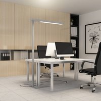 Arcchio LED office floor lamp Susi, set of 2, silver, sensor